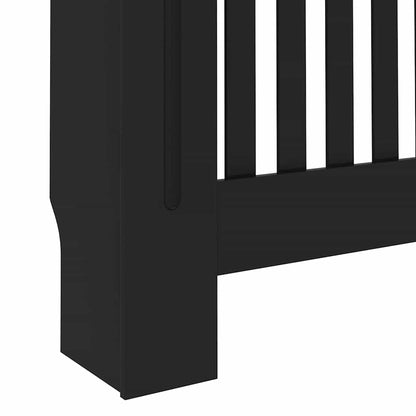 Heizkörperabdeckung 2 pcs Schwarz 172x19x81.5cm Holzwerkstoff