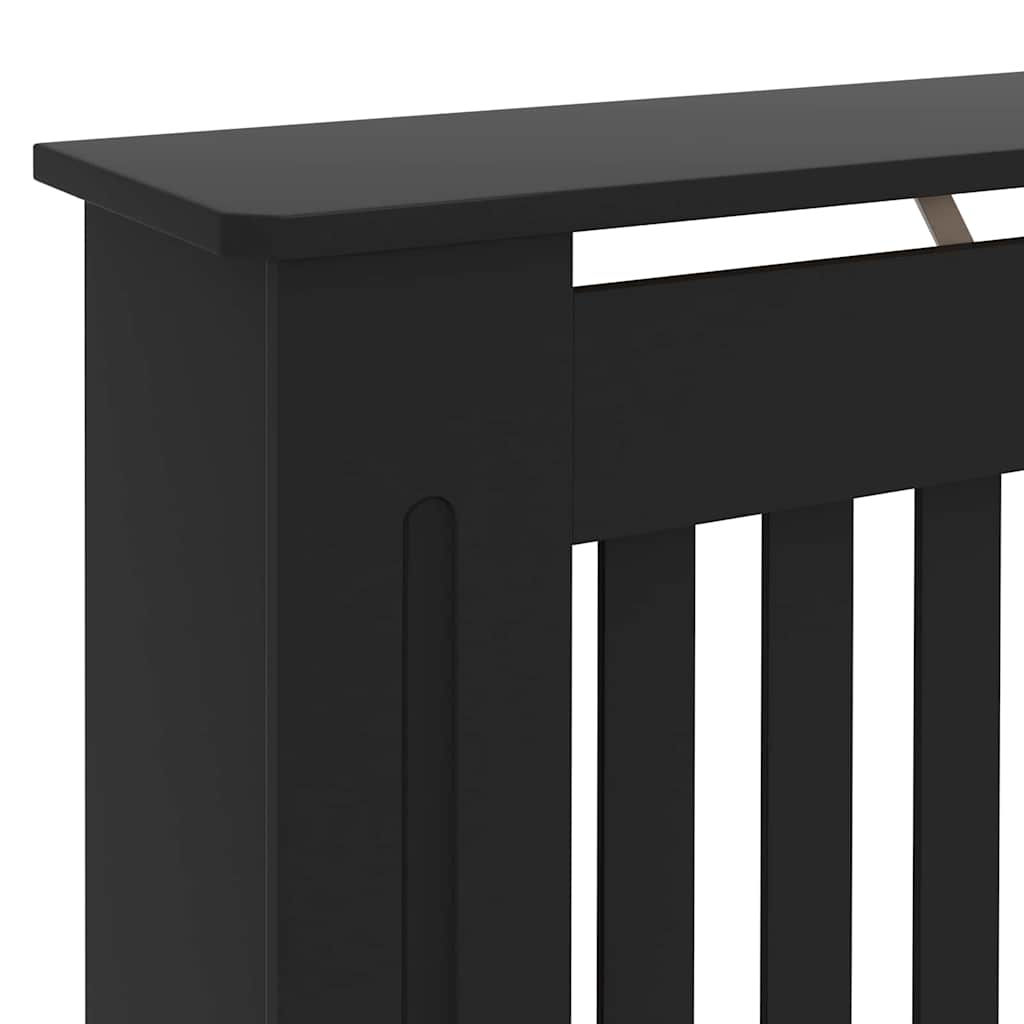 Heizkörperabdeckung 2 pcs Schwarz 172x19x81.5cm Holzwerkstoff