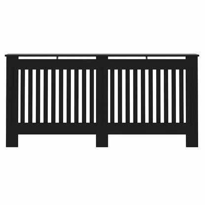 Heizkörperabdeckung 2 pcs Schwarz 172x19x81.5cm Holzwerkstoff