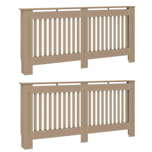 Heizkörperabdeckung 2 pcs Braun 172x19x81.5cm Holzwerkstoff