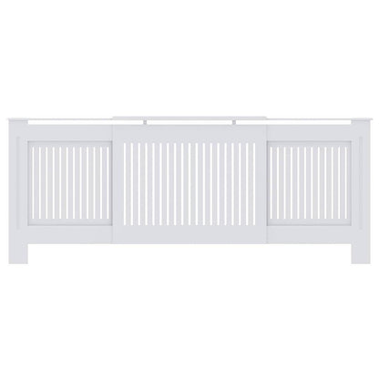 Heizkörperabdeckung 2 pcs Weiß 205 x 20,5 x 81,5 cm