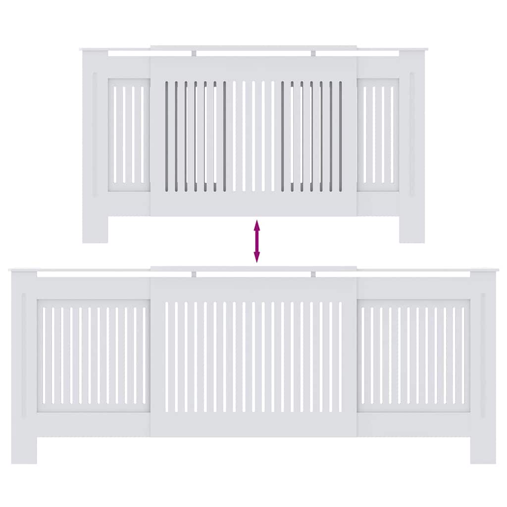 Heizkörperabdeckung 2 pcs Weiß 205 x 20,5 x 81,5 cm