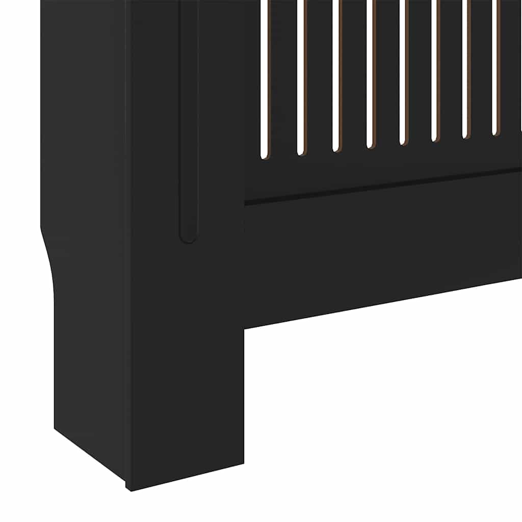 Heizkörperabdeckung 2 pcs Schwarz 205x20.5x81.5cm Holzwerkstoff