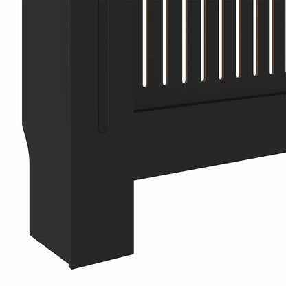 Heizkörperabdeckung 2 pcs Schwarz 205x20.5x81.5cm Holzwerkstoff