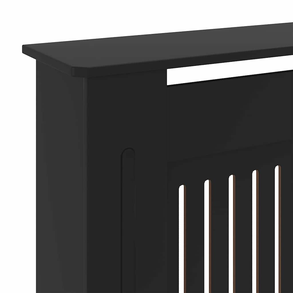 Heizkörperabdeckung 2 pcs Schwarz 205x20.5x81.5cm Holzwerkstoff