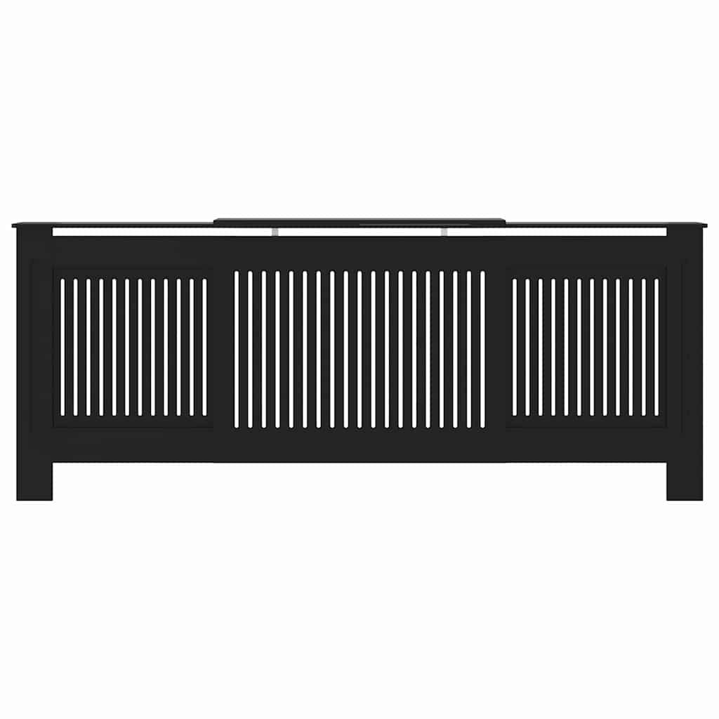 Heizkörperabdeckung 2 pcs Schwarz 205x20.5x81.5cm Holzwerkstoff