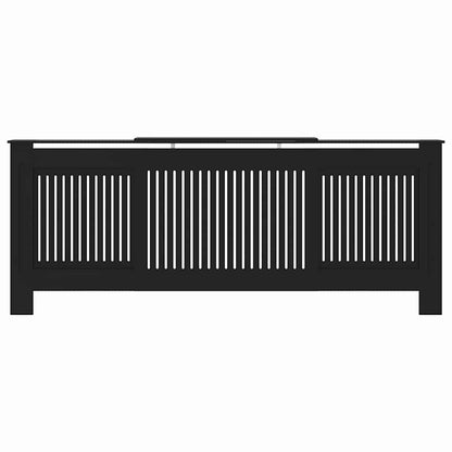 Heizkörperabdeckung 2 pcs Schwarz 205x20.5x81.5cm Holzwerkstoff