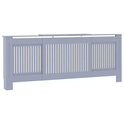 Heizkörperabdeckung 2 pcs Grau 205x20.5x81.5cm Holzwerkstoff