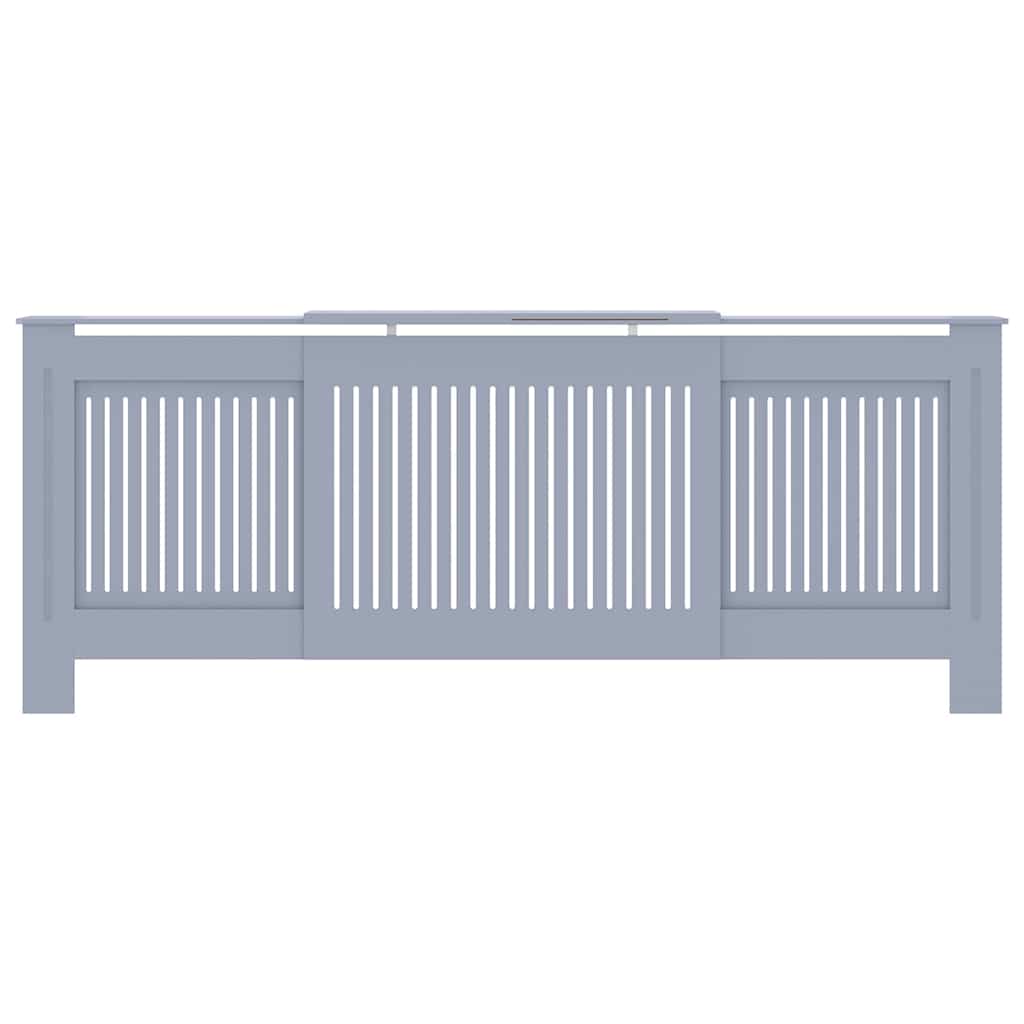 Heizkörperabdeckung 2 pcs Grau 205x20.5x81.5cm Holzwerkstoff