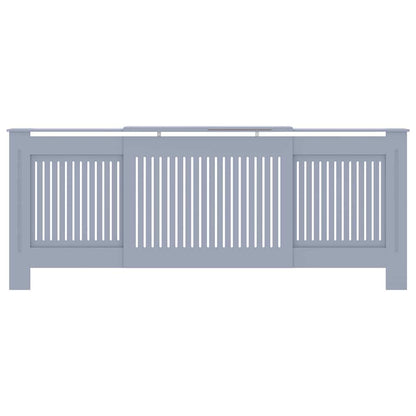 Heizkörperabdeckung 2 pcs Grau 205x20.5x81.5cm Holzwerkstoff