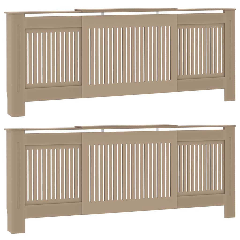 Heizkörperabdeckung 2 pcs Braun 205x20.5x81.5cm Holzwerkstoff