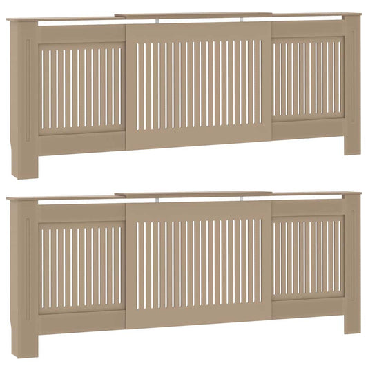 Heizkörperabdeckung 2 pcs Braun 205x20.5x81.5cm Holzwerkstoff