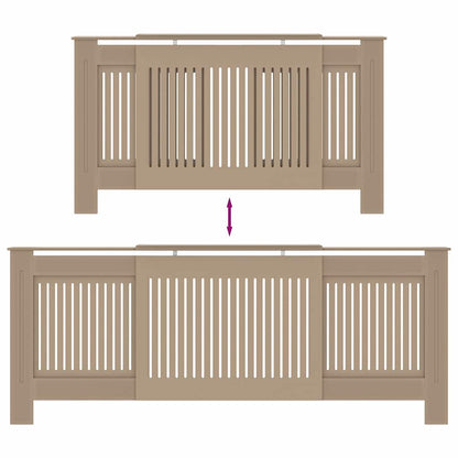 Heizkörperabdeckung 2 pcs Braun 205x20.5x81.5cm Holzwerkstoff
