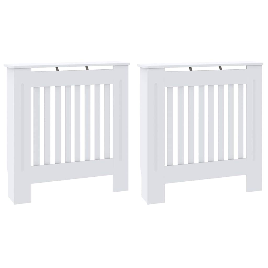 Heizkörperabdeckung 2 pcs Weiß 78x19x81.5cm Holzwerkstoff