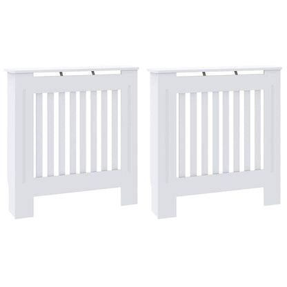 Heizkörperabdeckung 2 pcs Weiß 78x19x81.5cm Holzwerkstoff