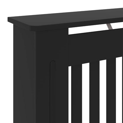 Heizkörperabdeckung 2 pcs Schwarz 78x19x81.5cm Holzwerkstoff