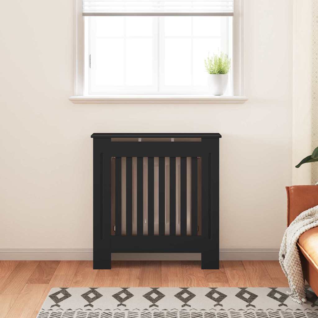 Heizkörperabdeckung 2 pcs Schwarz 78x19x81.5cm Holzwerkstoff
