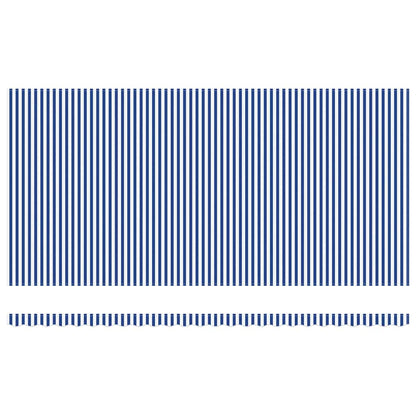 Einziehbare Markise mit Blau und weiß 6 x 3 m Stoff und Metall