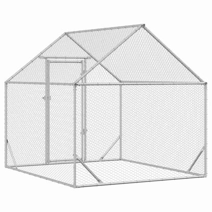 Hühnerkäfig Silber 200 x 170 x 177 cm Verzinkter Stahl