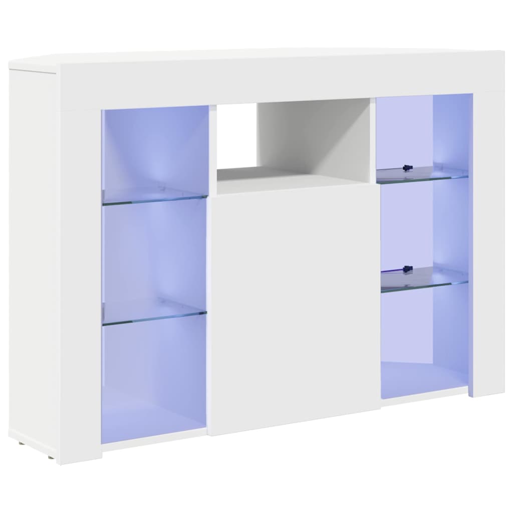Eck-LED-TV-Schrank Wandmontiert Weiß 100x40x68cm Holzwerkstoff
