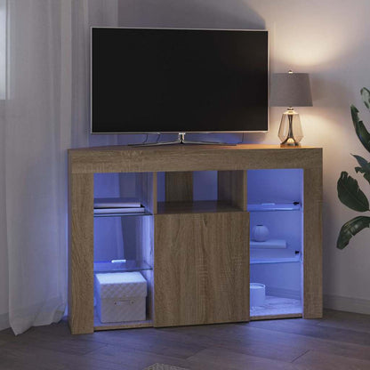 Eck-LED-TV-Schrank Sonoma-Eiche 102 x 40 x 68 cm Holzwerkstoff