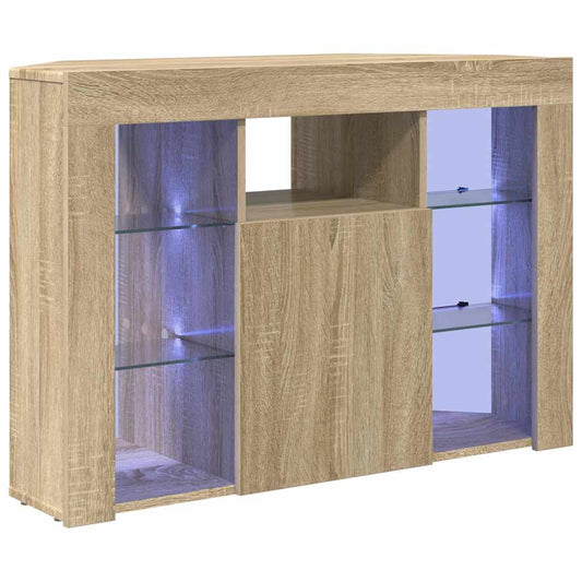 Eck-LED-TV-Schrank Sonoma-Eiche 102 x 40 x 68 cm Holzwerkstoff