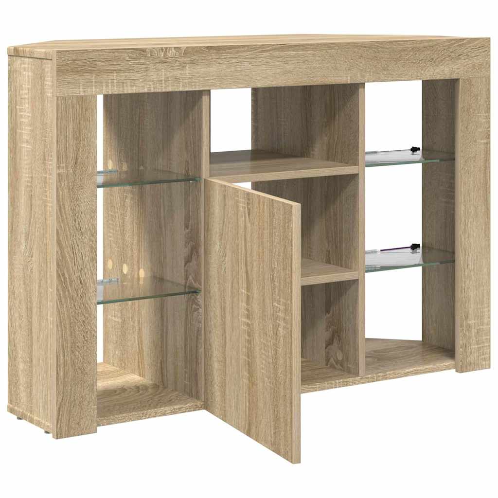 Eck-LED-TV-Schrank Sonoma-Eiche 102 x 40 x 68 cm Holzwerkstoff