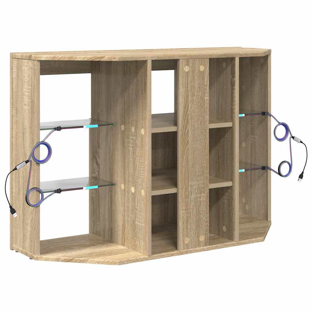 Eck-LED-TV-Schrank Sonoma-Eiche 102 x 40 x 68 cm Holzwerkstoff
