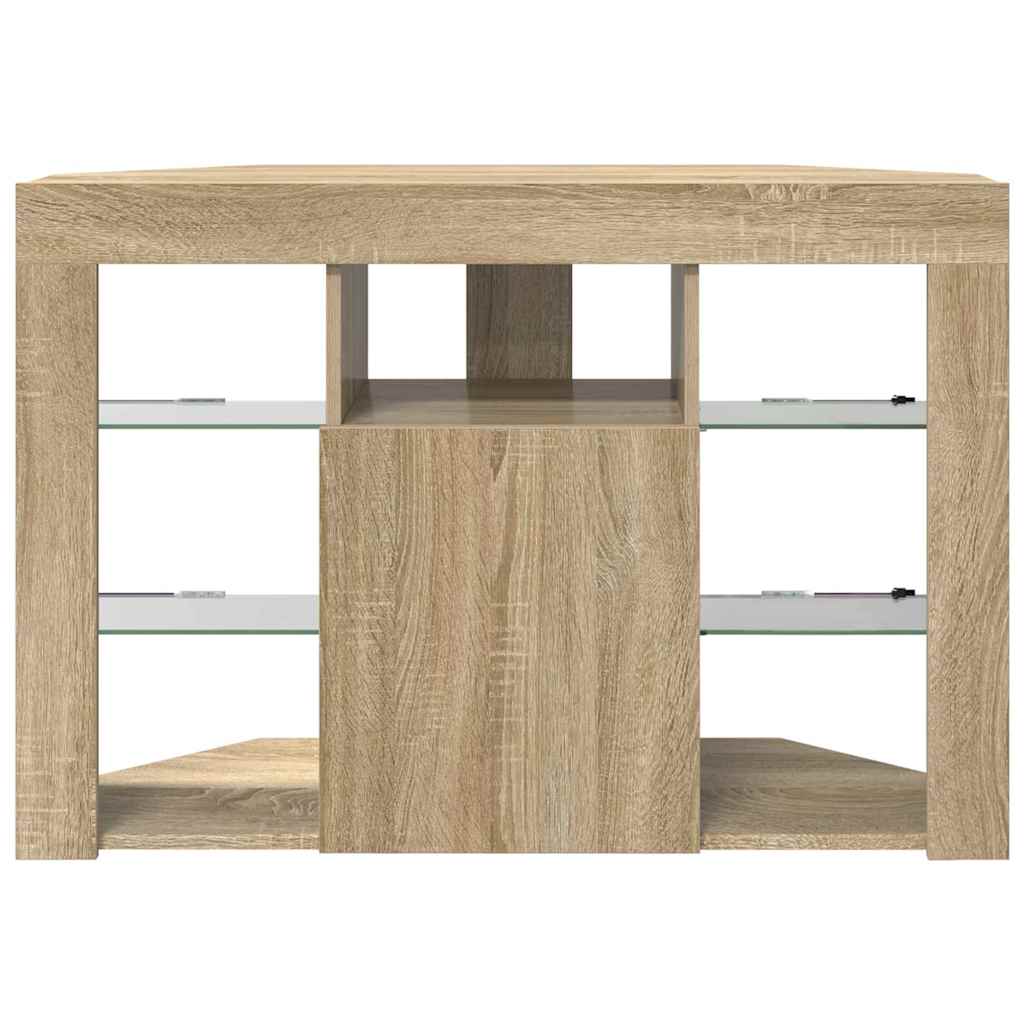 Eck-LED-TV-Schrank Sonoma-Eiche 102 x 40 x 68 cm Holzwerkstoff