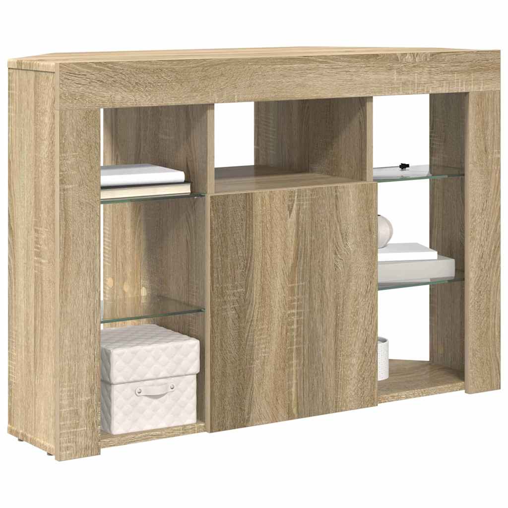 Eck-LED-TV-Schrank Sonoma-Eiche 102 x 40 x 68 cm Holzwerkstoff