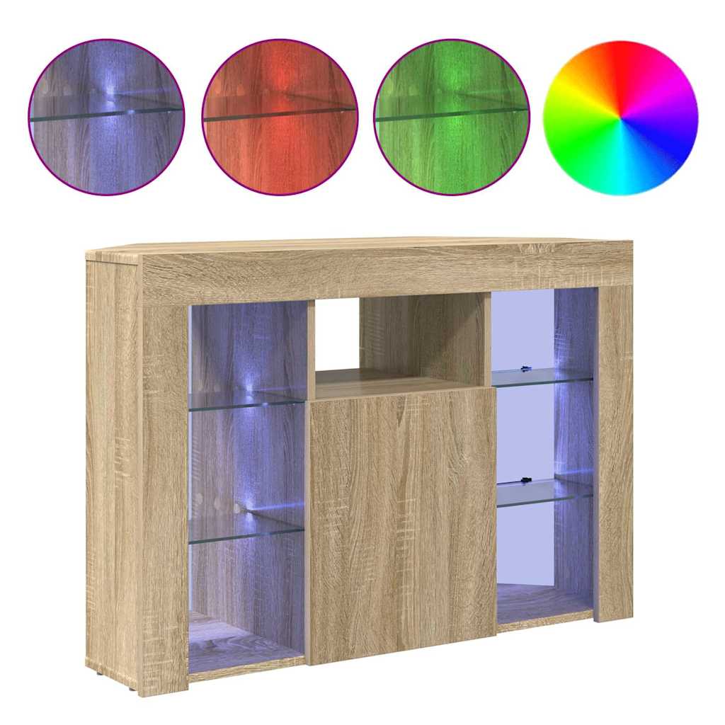 Eck-LED-TV-Schrank Sonoma-Eiche 102 x 40 x 68 cm Holzwerkstoff