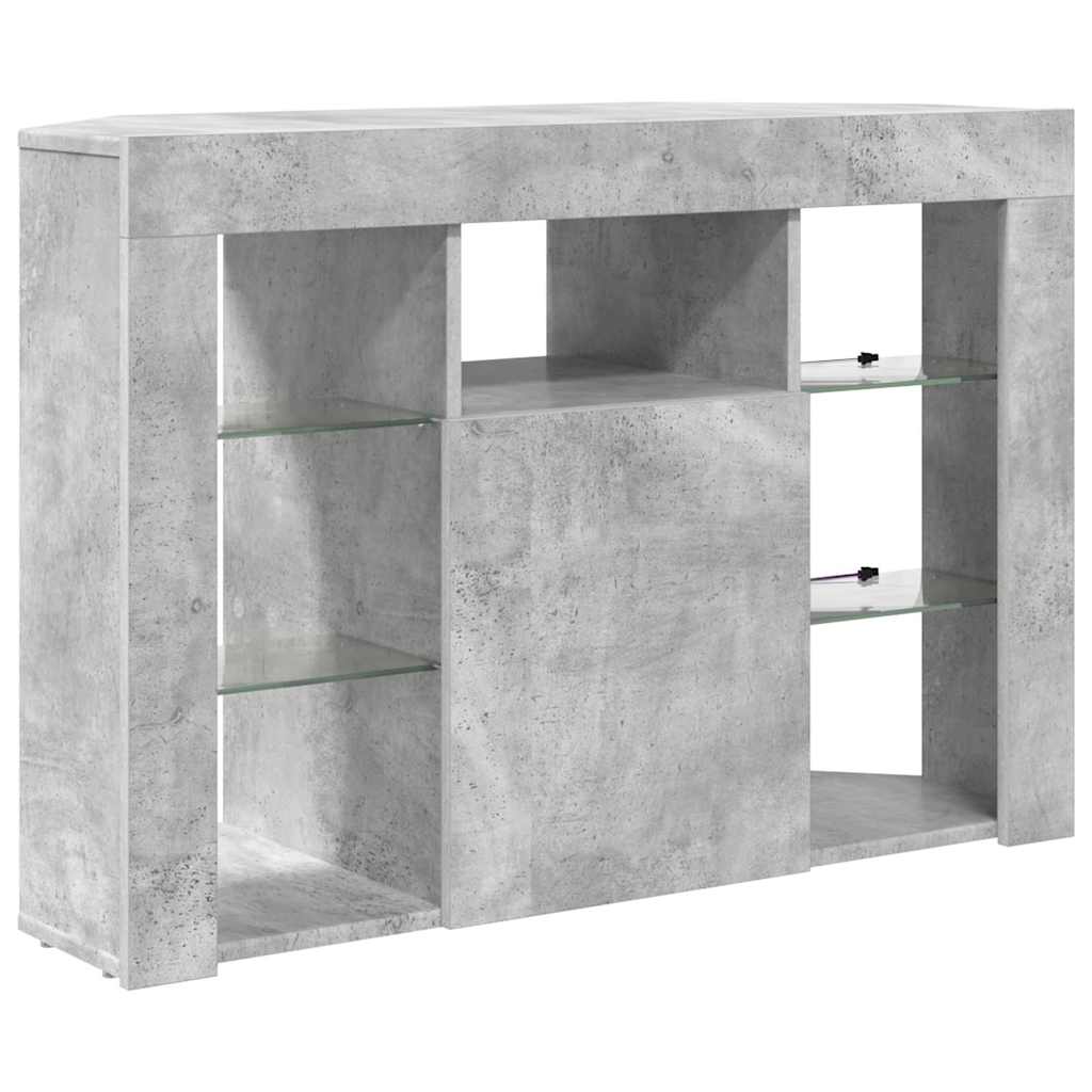 Eck-LED-TV-Schrank Beton Grau 103 x 40 x 68 cm Holzwerkstoff