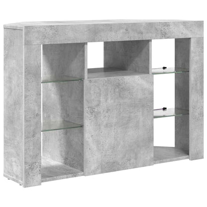 Eck-LED-TV-Schrank Beton Grau 103 x 40 x 68 cm Holzwerkstoff