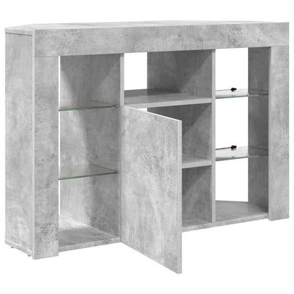 Eck-LED-TV-Schrank Beton Grau 103 x 40 x 68 cm Holzwerkstoff