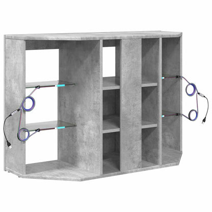 Eck-LED-TV-Schrank Beton Grau 103 x 40 x 68 cm Holzwerkstoff