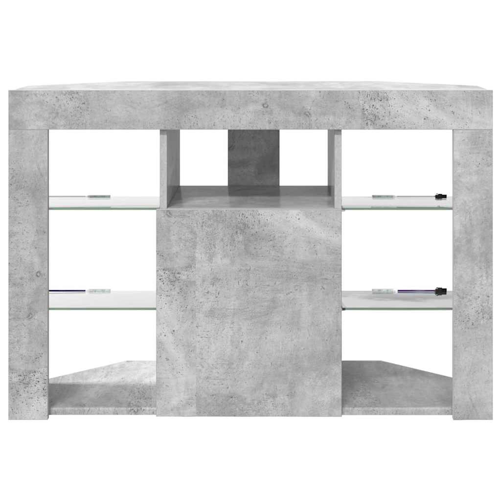 Eck-LED-TV-Schrank Beton Grau 103 x 40 x 68 cm Holzwerkstoff