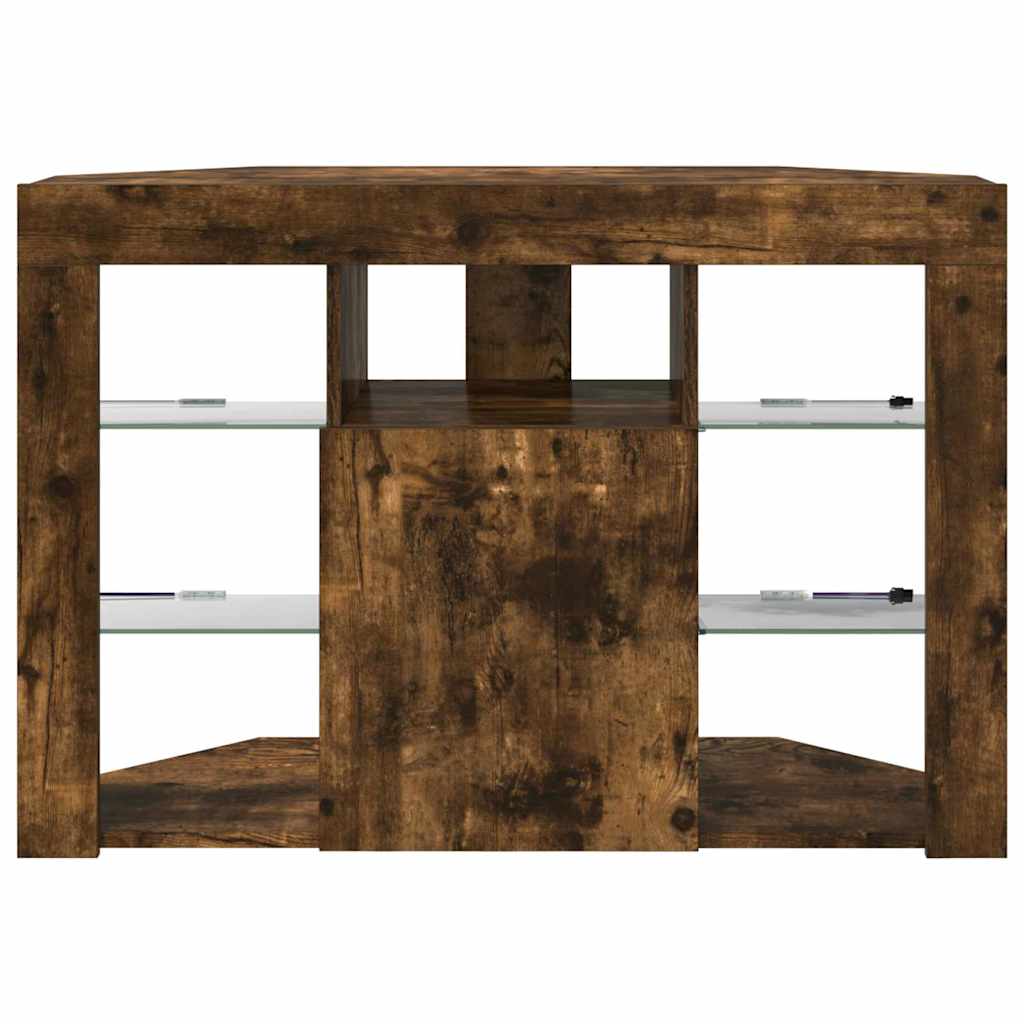 Eck-LED-TV-Schrank Geräucherte Eiche 105 x 40 x 68 cm