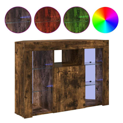 Eck-LED-TV-Schrank Geräucherte Eiche 105 x 40 x 68 cm