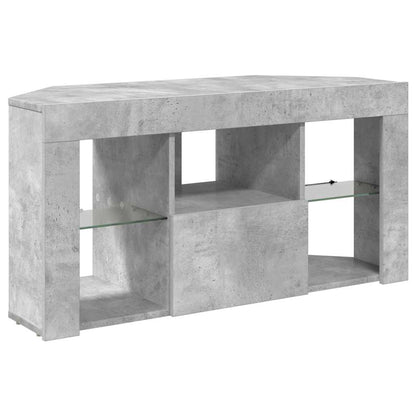 Eck-LED-TV-Schrank Beton Grau 103 x 40 x 50 cm Holzwerkstoff