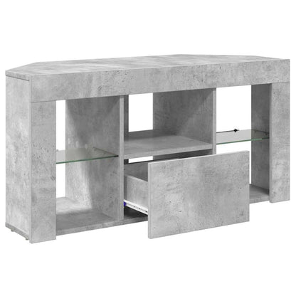 Eck-LED-TV-Schrank Beton Grau 103 x 40 x 50 cm Holzwerkstoff