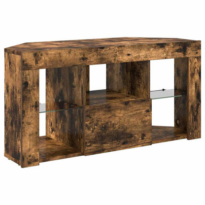 Eck-LED-TV-Schrank Geräucherte Eiche 105 x 40 x 50 cm