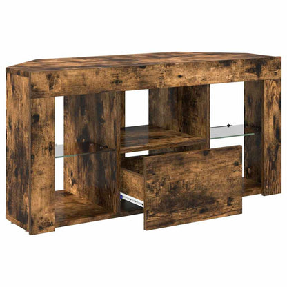 Eck-LED-TV-Schrank Geräucherte Eiche 105 x 40 x 50 cm