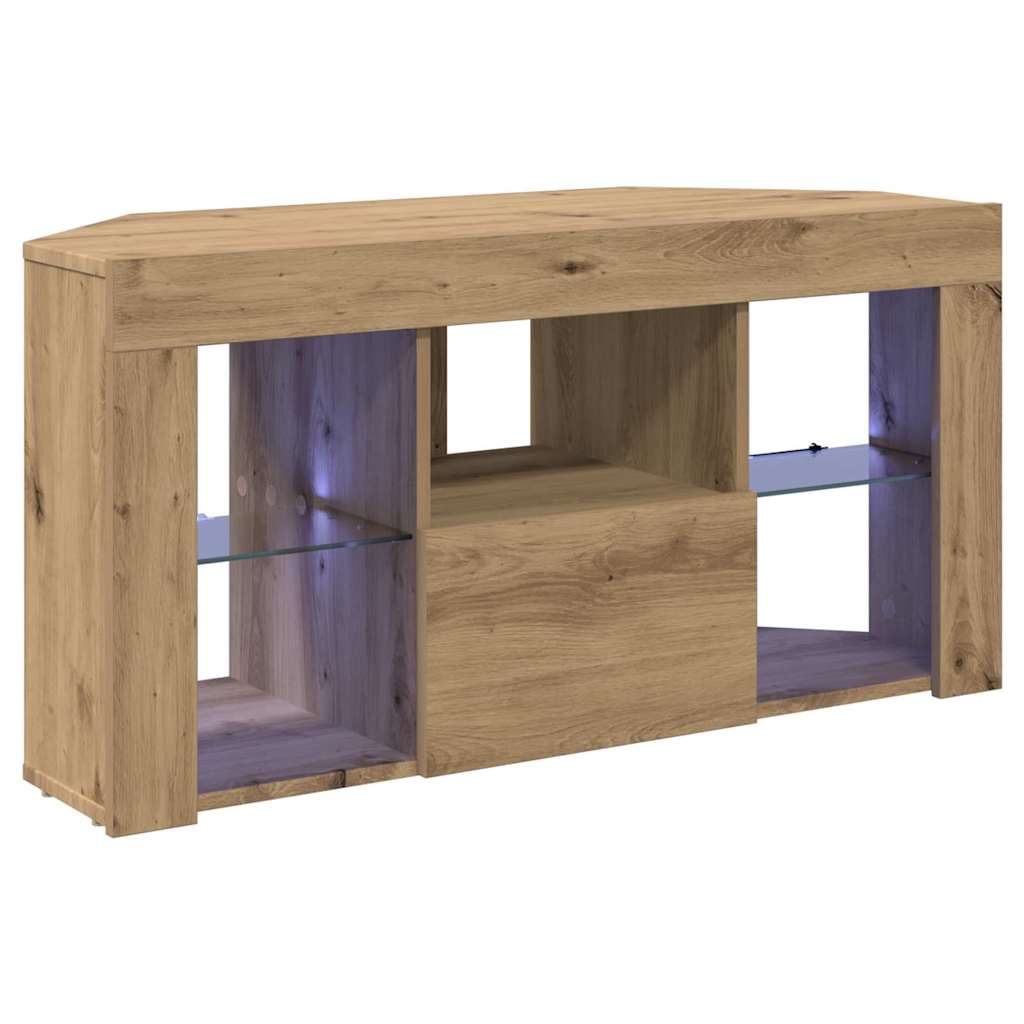 Eck-LED-TV-Schrank Artisan-Eiche 108 x 40 x 50 cm Holzwerkstoff