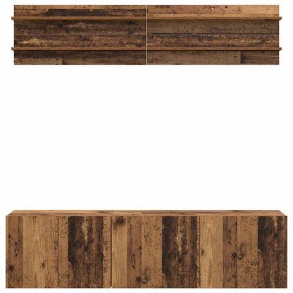 TV-Einheiten Wandmontiert 6 pcs Altholz Holzwerkstoff