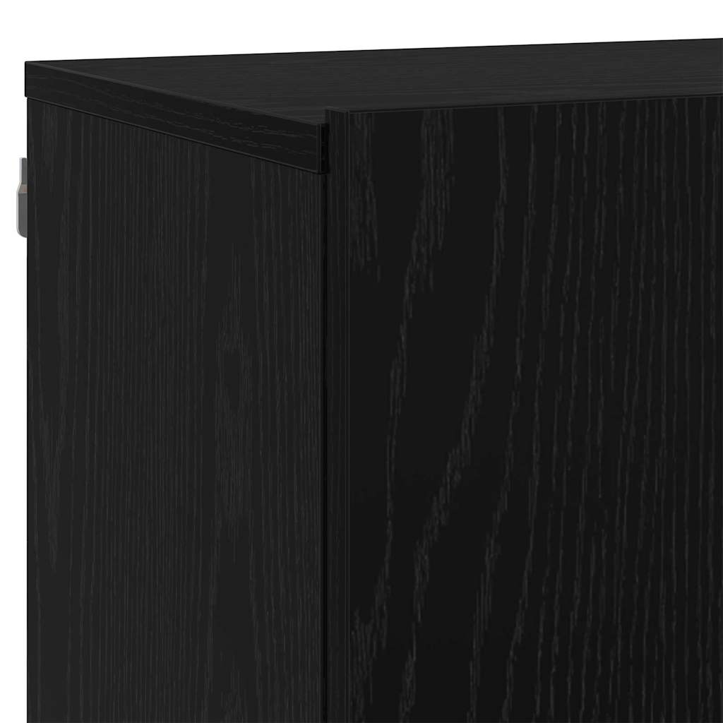 TV-Einheiten 6 pcs Schwarz Eichen-Optik Holzwerkstoff