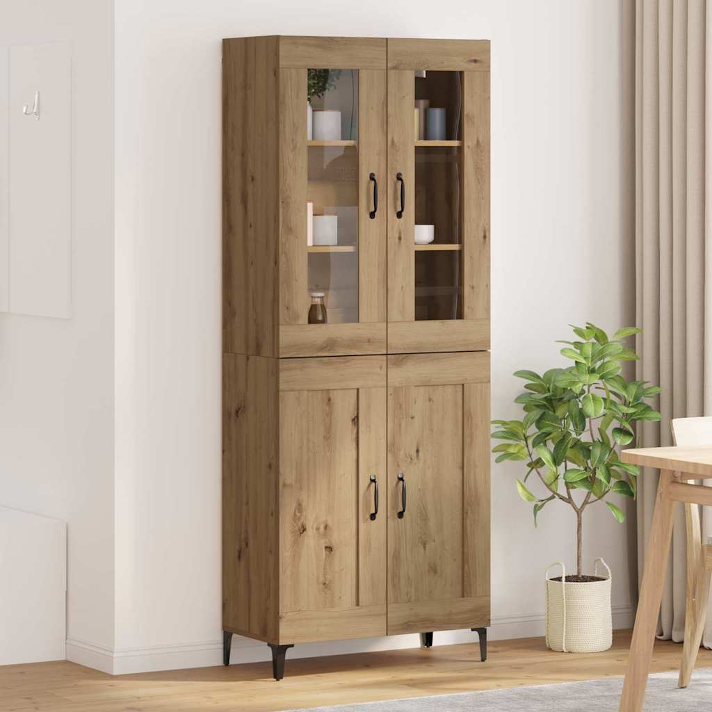 Highboard Artisan-Eiche 69,5 x 34 x 180 cm Holzwerkstoff