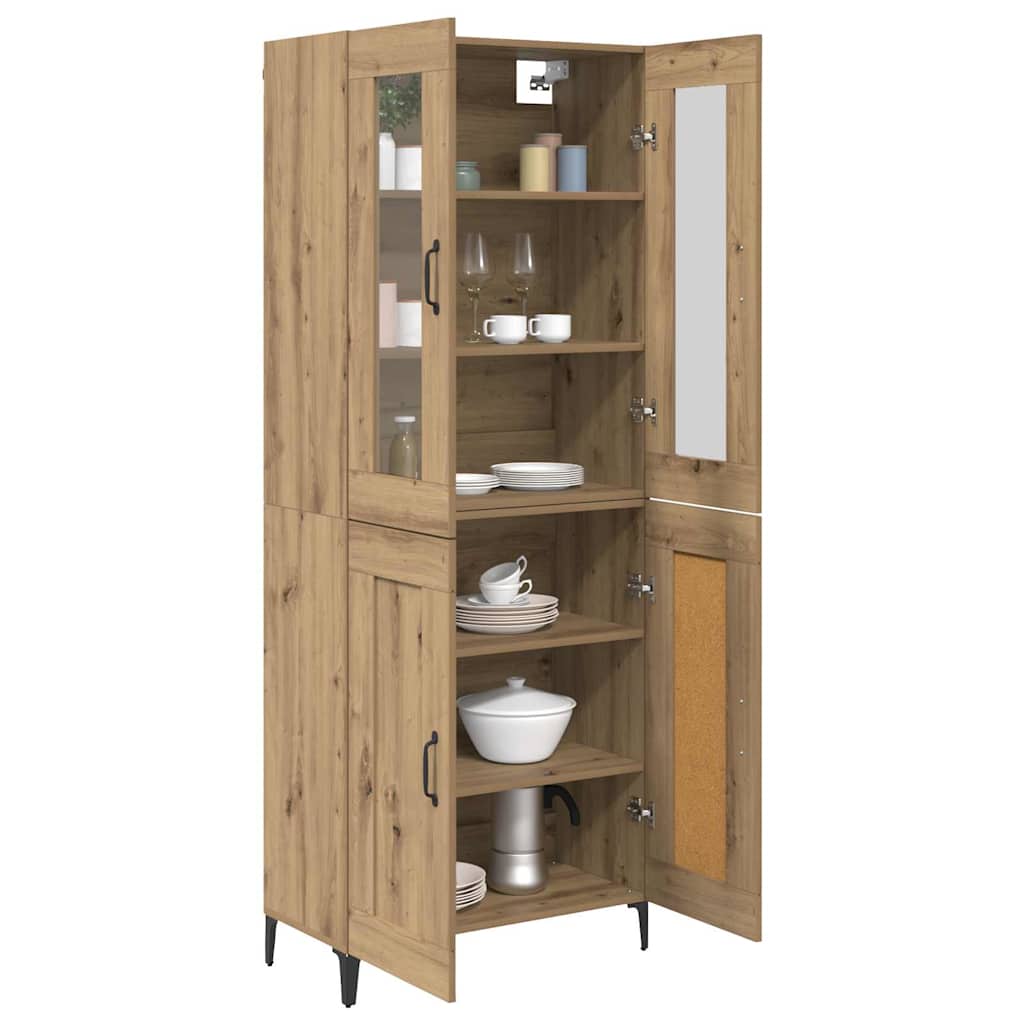 Highboard Artisan-Eiche 69,5 x 34 x 180 cm Holzwerkstoff