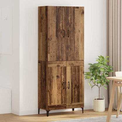 Highboard Altholz 69,5 x 34 x 180 cm Holzwerkstoff