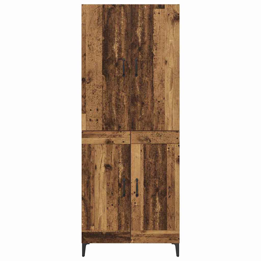 Highboard Altholz 69,5 x 34 x 180 cm Holzwerkstoff