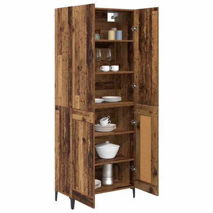 Highboard Altholz 69,5 x 34 x 180 cm Holzwerkstoff